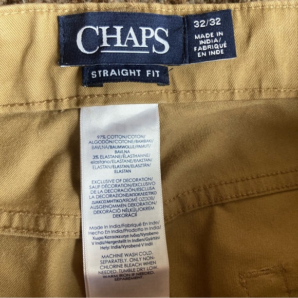 Chaps Cotton Tan Chinos Excellent Condition Size 34/32 - Picture 5 of 5